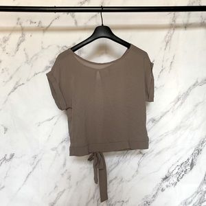 Sheer Open Back Crop top - size M